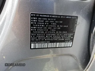 2022 Volkswagen Tiguan SE с VIN 3VV2B7AX0NM061085, выставлен на аукционе Copart как лот 59605465 с пробегом 56 735 миль миль и Чистый • Clean title. История ставок и продаж доступна на DreamBid. Изображение 13.