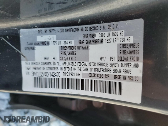 2016 Scion iA with VIN 3MYDLBZV4GY142470, listed as a Copart auction lot 54021675 with 79,397 mi miles and Salvage Title. Bid and sale history available at DreamBid. Image 13.
