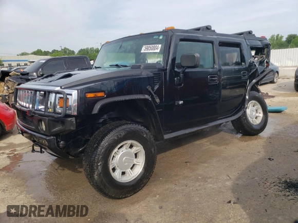 2005 Hummer H2 SUV with VIN 5GRGN23U85H103510, listed as a Copart auction lot 59050804 with 0 mi miles and Non Repairable. Bid and sale history available at carsss.com. Image 1.
