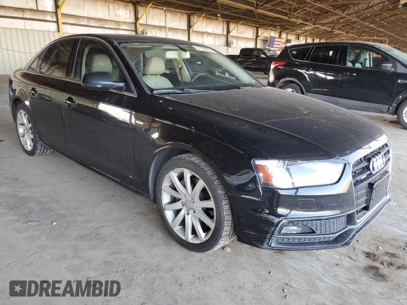 2014 Audi A4 Premium with VIN WAUBFAFL1EN025074, listed as a Copart auction lot 51700855 with 104,662 mi miles and Salvage Title. Bid and sale history available at carsss.com. Image 4.