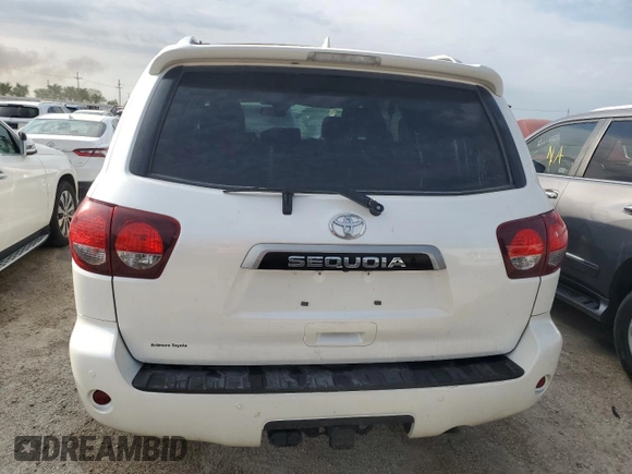 2020 Toyota Sequoia Platinum with VIN 5TDDY5G12LS174921, listed as a Copart auction lot 74451244 with 36,776 mi miles and Salvage Title. Bid and sale history available at carsss.com. Image 6.