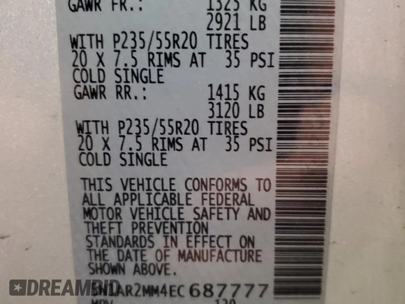 2014 Nissan Pathfinder S with VIN 5N1AR2MM4EC687777, listed as a Copart auction lot 61785445 with 137,891 mi miles and Clean title. Bid and sale history available at DreamBid. Image 13.