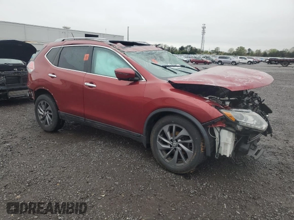 2016 Nissan Rogue SV z VIN 5N1AT2MV5GC842527, wystawiony jako Copart lot #51506105 z przebiegiem 98 047 mil mil oraz Szkoda całkowita • Salvage title. Historia ofert i sprzedaży dostępna na DreamBid. Obrazek 4.