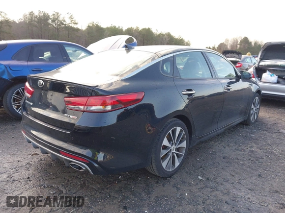 2016 Kia Optima SX Turbo with VIN 5XXGW4L25GG021629, listed as a IAAI auction lot 41812981 with 89,850 mi miles and . Bid and sale history available at DreamBid. Image 4.
