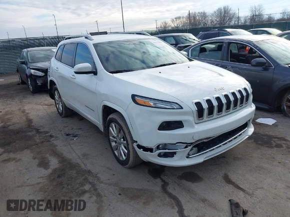 2018 Jeep Cherokee Overland with VIN 1C4PJMJX7JD594319, listed as a IAAI auction lot 41177860 with 128,925 mi miles. Bid and sale history available at carsss.com. Image 1.