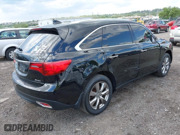 2014 Acura MDX Advance with VIN 5FRYD4H83EB017066, listed as a IAAI auction lot 42200811 with 234,896 mi miles and . Bid and sale history available at DreamBid. Image 4.
