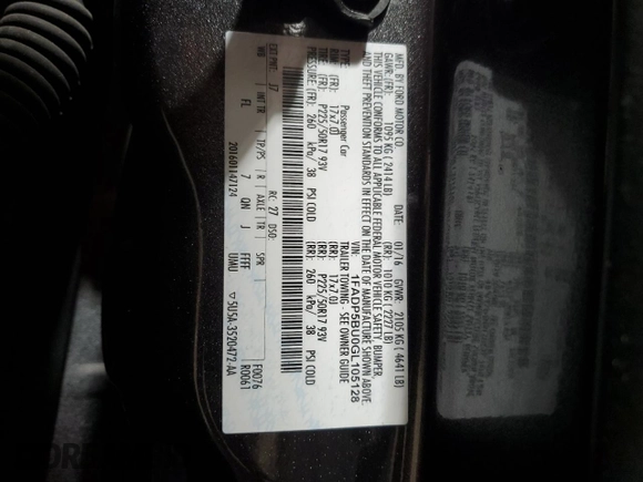 2016 Ford C-Max SEL z VIN 1FADP5BU0GL105128, wystawiony jako Copart lot #57788515 z przebiegiem 248 947 mil mil oraz Szkoda całkowita • Salvage title. Historia ofert i sprzedaży dostępna na DreamBid. Obrazek 12.