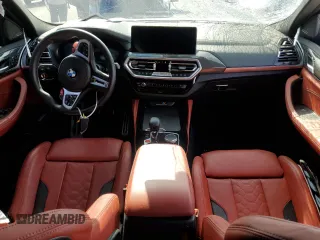 2023 BMW X4 M with VIN 5YM23EC08P9S82734, listed as a Copart auction lot 53445774 with 0 mi miles and Salvage Title. Bid and sale history available at carsss.com. Image 8.