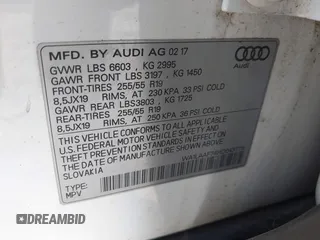2017 Audi Q7 Premium Plus z VIN WA1LAAF74HD043775, wystawiony jako IAAI lot #42013115 z przebiegiem 68 519 mil mil oraz . Historia ofert i sprzedaży dostępna na DreamBid. Obrazek 9.