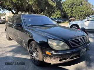 2001 Mercedes-Benz S-Class with VIN WDBNG75J71A193818, listed as a Copart auction lot 76375284 with 225,724 mi miles and Clean Title. Bid and sale history available at carsss.com. Image 1.