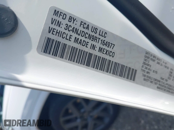 2024 Jeep Compass Limited с VIN 3C4NJDCN9RT164977, выставлен на аукционе IAAI как лот 42563780 с пробегом 4 229 миль миль и . История ставок и продаж доступна на DreamBid. Изображение 9.