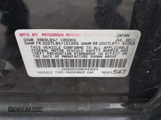 2011 Mitsubishi Lancer ES z VIN JA32U2FU0BU043024, wystawiony jako IAAI lot #42367152 z przebiegiem 167 655 mil mil oraz . Historia ofert i sprzedaży dostępna na DreamBid. Obrazek 9.