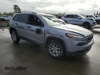 2016 Jeep Cherokee Sport with VIN 1C4PJLAB0GW189379, listed as a Copart auction lot 52239555 with 142,699 mi miles and Salvage title. Bid and sale history available at DreamBid. Image 4.