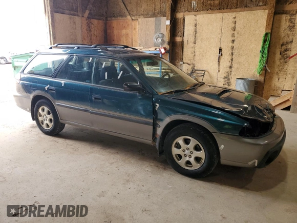 1999 Subaru Legacy Outback with VIN 4S3BG685XX7634327, listed as a Copart auction lot 57334825 with 125,342 mi miles and Clean title. Bid and sale history available at DreamBid. Image 4.
