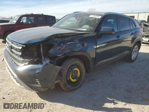 2021 Volkswagen Atlas SE with VIN 1V2WE2CA2MC220948, listed as a Copart auction lot 47285295 with 106,664 mi miles and Salvage title. Bid and sale history available at DreamBid. Image 1.