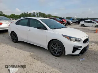 2021 Kia Forte GT-Line with VIN 3KPF34AD3ME366221, listed as a Copart auction lot 57614775 with 45,738 mi miles and Clean title. Bid and sale history available at DreamBid. Image 4.