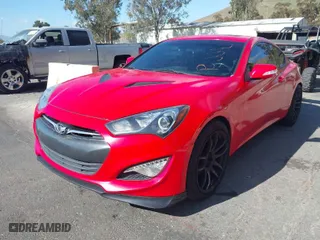 2013 Hyundai Genesis Coupe 3.8 R-Spec with VIN KMHHU6KJ3DU110342, listed as a IAAI auction lot 41716664 with 92,489 mi miles. Bid and sale history available at carsss.com. Image 2.