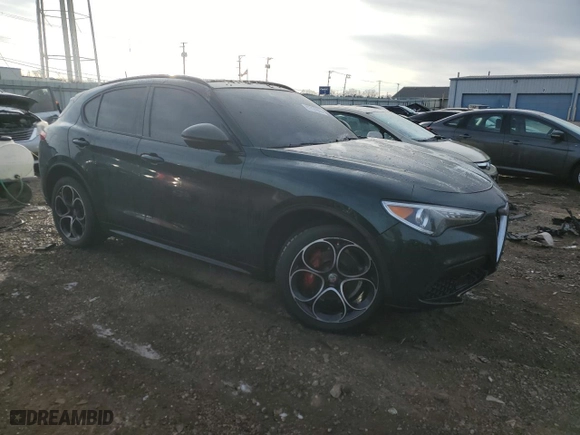 2019 Alfa Romeo Stelvio Ti Sport with VIN ZASPAKBN0K7C44393, listed as a Copart auction lot 87737855 with 0 mi miles and Non Repairable. Bid and sale history available at carsss.com. Image 4.