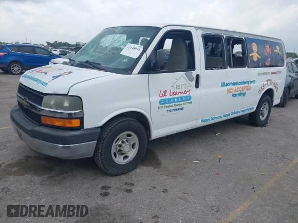 2012 Chevrolet Express Passenger 1LT с VIN 1GAZG1FG3C1154352, выставлен на аукционе IAAI как лот 42148091 с пробегом 83 464 миль миль и . История ставок и продаж доступна на DreamBid. Изображение 2.