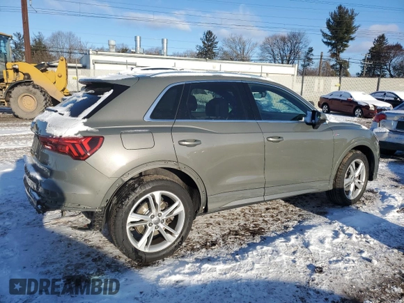 2019 Audi Q3 S line Premium Plus with VIN WA1EECF37K1082746, listed as a Copart auction lot 86808884 with 43,252 mi miles and Salvage Title. Bid and sale history available at carsss.com. Image 3.