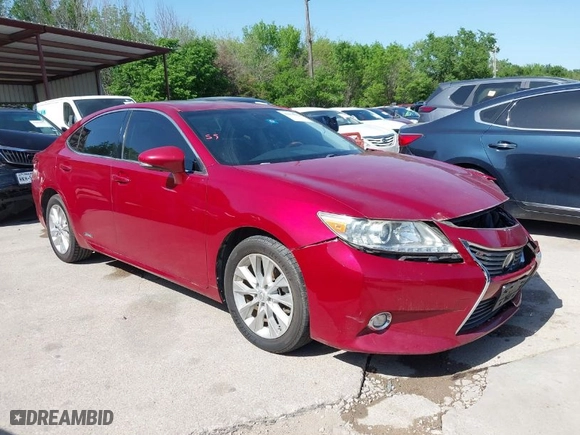 2014 Lexus ES 300h Hybrid with VIN JTHBW1GG0E2048706, listed as a IAAI auction lot 42019842 with 196,674 mi miles. Bid and sale history available at carsss.com. Image 13.