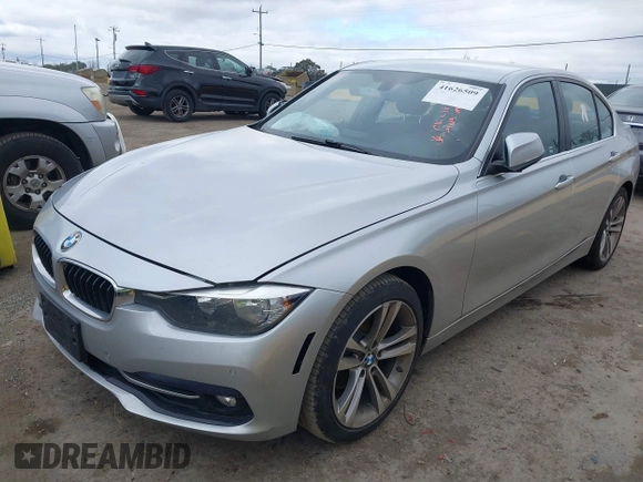 2017 BMW 3 Series 330i with VIN WBA8B9G34HNU52336, listed as a IAAI auction lot 41626509 with 79,786 mi miles. Bid and sale history available at carsss.com. Image 2.