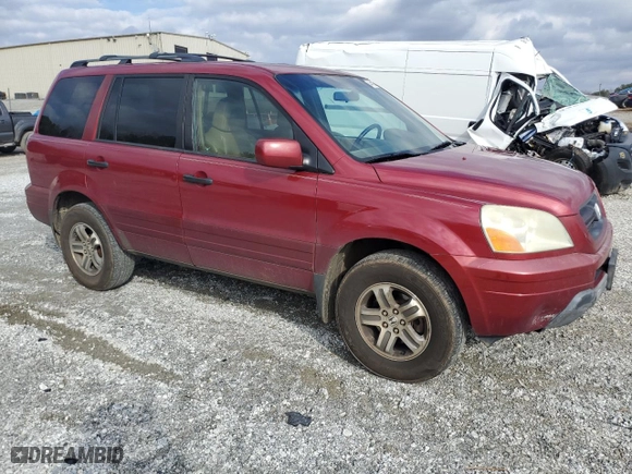 2004 Honda Pilot EX with VIN 2HKYF18604H542322, listed as a Copart auction lot 44410625 with 289,378 mi miles and Salvage Title. Bid and sale history available at carsss.com. Image 4.