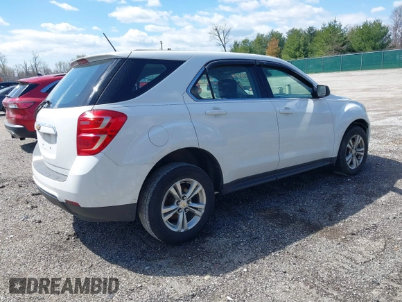 2017 Chevrolet Equinox LS with VIN 2GNALBEK8H1593177, listed as a IAAI auction lot 41848425 with 135,357 mi miles. Bid and sale history available at carsss.com. Image 4.