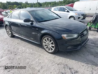 2014 Audi A4 Premium Plus with VIN WAUFFAFL0EN029084, listed as a IAAI auction lot 42644601 with 128,551 mi miles and . Bid and sale history available at DreamBid. Image 1.