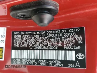 2012 Toyota Prius Two z VIN JTDZN3EU8C3109041, wystawiony jako Copart lot #58382015 z przebiegiem 113 813 mil mil oraz Szkoda całkowita • Salvage title. Historia ofert i sprzedaży dostępna na DreamBid. Obrazek 13.