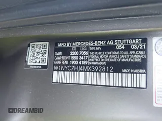 2021 Mercedes-Benz G 63 AMG z VIN W1NYC7HJ4MX392812, wystawiony jako IAAI lot #42027873 z przebiegiem Nie podano mil oraz . Historia ofert i sprzedaży dostępna na DreamBid. Obrazek 9.