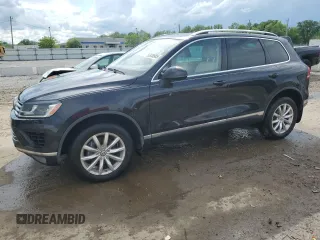2016 Volkswagen Touareg Sport с VIN WVGEF9BP3GD008823, выставлен на аукционе Copart как лот 56838985 с пробегом 49 612 миль миль и На запчасти • Non repairable. История ставок и продаж доступна на DreamBid. Изображение 1.