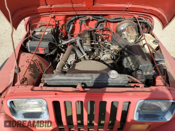 1993 Jeep Wrangler "S" with VIN 1J4FY19P6PP253652, listed as a Copart auction lot 54311795 with 308,487 mi miles and Clean Title. Bid and sale history available at carsss.com. Image 11.