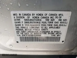 2006 Honda Pilot LX with VIN 2HKYF18156H556689, listed as a IAAI auction lot 40792236 with 273,856 mi miles. Bid and sale history available at carsss.com. Image 9.
