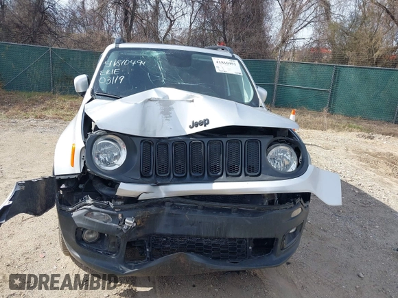2017 Jeep Renegade Altitude with VIN ZACCJBBH5HPF52639, listed as a IAAI auction lot 41810491 with 86,486 mi miles and . Bid and sale history available at DreamBid. Image 12.
