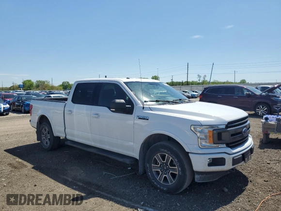 2018 Ford F-150 XL with VIN 1FTFW1E5XJFA09466, listed as a Copart auction lot 55461845 with 123,366 mi miles and Salvage title. Bid and sale history available at DreamBid. Image 4.