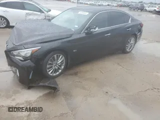 2020 Infiniti Q50 Luxe z VIN JN1EV7AR0LM253719, wystawiony jako Copart lot #70259344 z przebiegiem 50 958 mil mil oraz Szkoda całkowita • Salvage title. Historia ofert i sprzedaży dostępna na DreamBid. Obrazek 1.