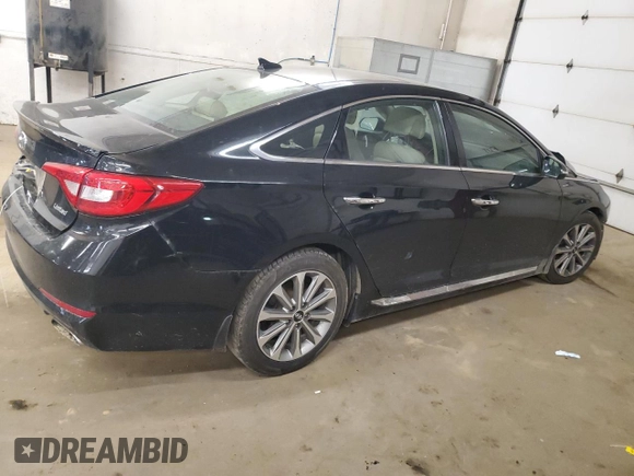 2016 Hyundai Sonata Sport with VIN 5NPE34AF3GH322135, listed as a Copart auction lot 55730525 with 100,404 mi miles and Non Repairable. Bid and sale history available at DreamBid. Image 3.