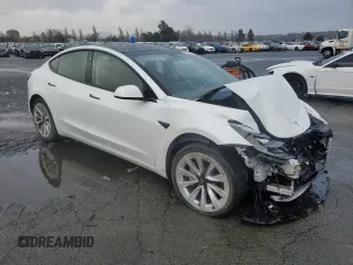 2023 Tesla Model 3 with VIN 5YJ3E1EAXPF544233, listed as a Copart auction lot 44790245 with 32,098 mi miles and Salvage title. Bid and sale history available at DreamBid. Image 4.