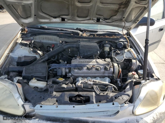 1998 Honda Civic LX with VIN 2HGEJ6674WH500842, listed as a Copart auction lot 46296575 with 261,576 mi miles and Salvage Title. Bid and sale history available at carsss.com. Image 12.