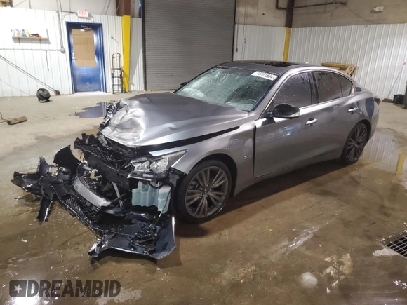 2020 Infiniti Q50 Pure with VIN JN1EV7AP8LM203925, listed as a Copart auction lot 74701834 with Not provided miles and Salvage title. Bid and sale history available at DreamBid. Image 1.