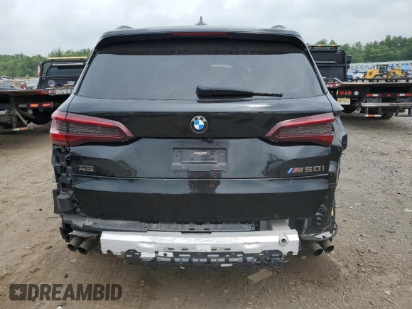 2020 BMW X5 M50i with VIN 5UXJU4C04L9C63640, listed as a Copart auction lot 63215564 with 45,172 mi miles and Salvage Title. Bid and sale history available at carsss.com. Image 6.