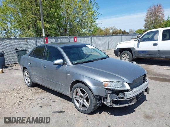 2006 Audi A4 2.0T with VIN WAUDF78E06A256549, listed as a IAAI auction lot 42072431 with 188,805 mi miles. Bid and sale history available at carsss.com. Image 1.