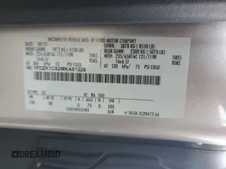 2021 Ford Transit Passenger XL with VIN 1FDZK1C82MKA81226, listed as a Copart auction lot 76893224 with 22,679 mi miles and Salvage Title. Bid and sale history available at DreamBid. Image 16.
