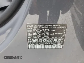 2022 Volkswagen Atlas SEL Premium R-Line с VIN 1V2FE2CA7NC218680, выставлен на аукционе Copart как лот 43991505 с пробегом 54 471 миль миль и Чистый • Clean title. История ставок и продаж доступна на DreamBid. Изображение 15.