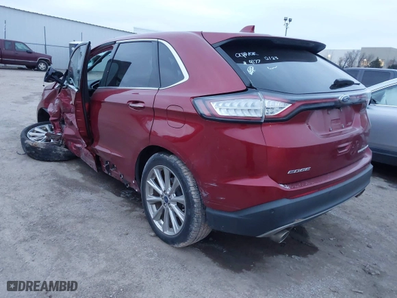 2017 Ford Edge Titanium with VIN 2FMPK3K80HBC21522, listed as a IAAI auction lot 41265401 with 96,218 mi miles. Bid and sale history available at carsss.com. Image 3.