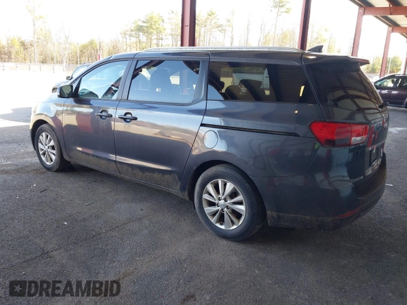 2016 Kia Sedona LX with VIN KNDMB5C12G6095407, listed as a IAAI auction lot 42068116 with 189,224 mi miles. Bid and sale history available at carsss.com. Image 3.