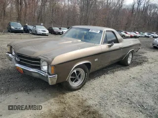 1972 Chevrolet El Camino z VIN 1D80J2L550709, wystawiony jako Copart lot #50012485 z przebiegiem 6 234 mil mil oraz Szkoda całkowita • Salvage title. Historia ofert i sprzedaży dostępna na DreamBid. Obrazek 1.