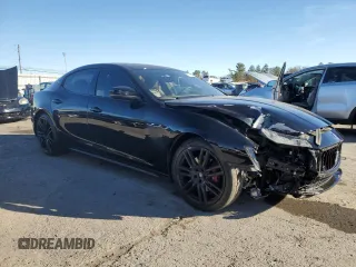 2017 Maserati Ghibli with VIN ZAM57XSS2H1249720, listed as a Copart auction lot 80409684 with 56,769 mi miles and Salvage Title. Bid and sale history available at carsss.com. Image 4.