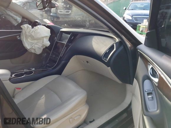 2014 Infiniti Q50 Premium with VIN JN1BV7AR1EM704808, listed as a IAAI auction lot 41854249 with 78,482 mi miles and . Bid and sale history available at DreamBid. Image 5.